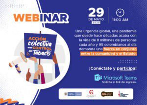 Webinar 29 Mayo – Acción Colectiva para el control de tabaco.