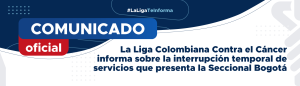 Comunicado oficial interrupción temporal de servicios